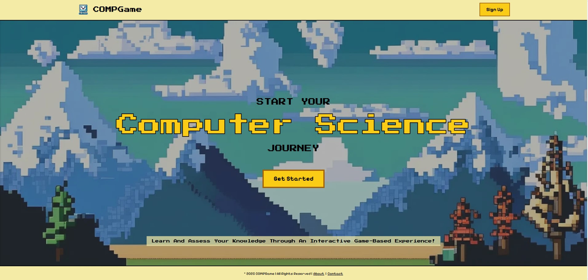 FYP Gamified Learning Website Screenshot